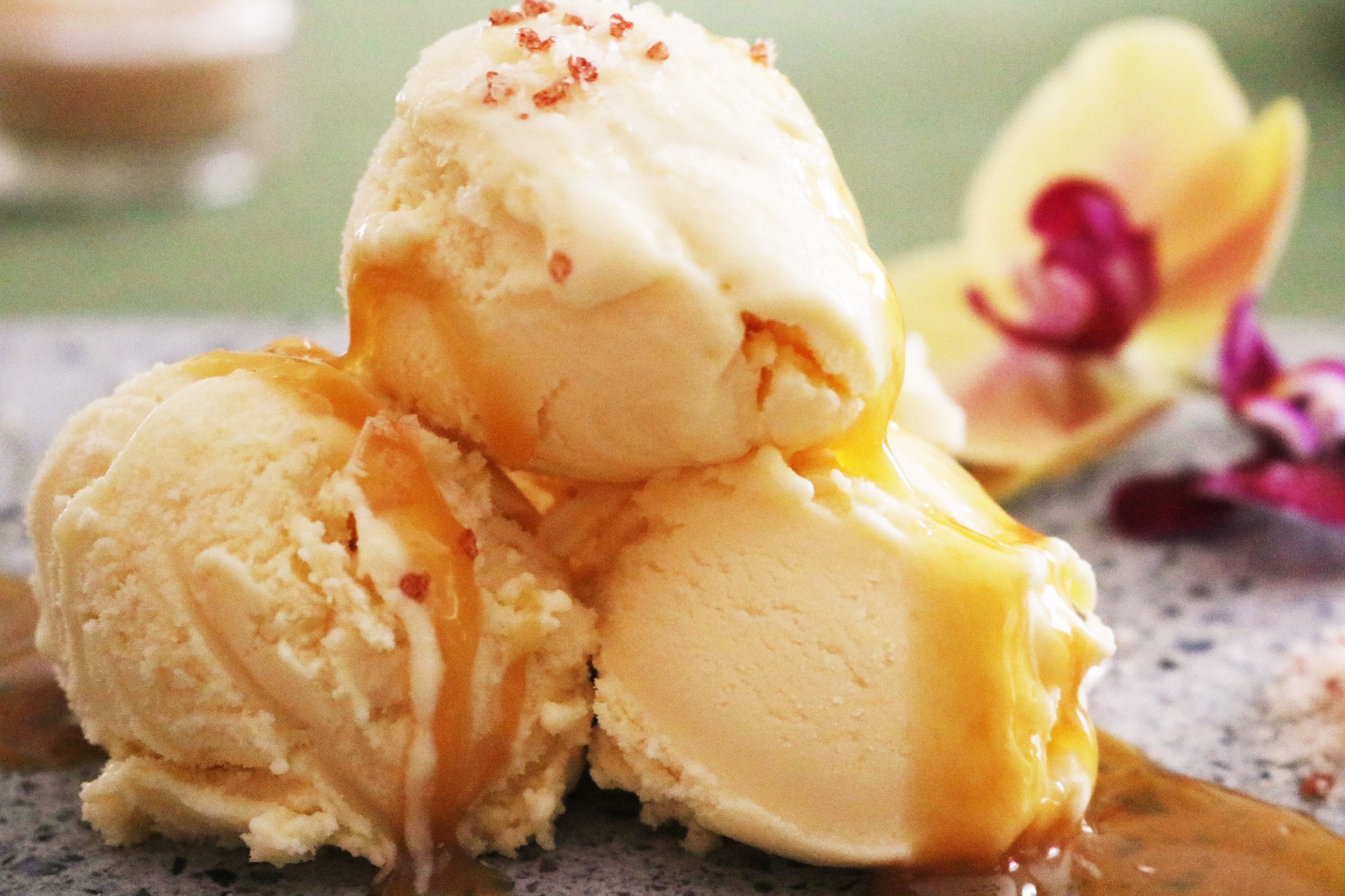 Salted Caramel Ricotta Ice Cream